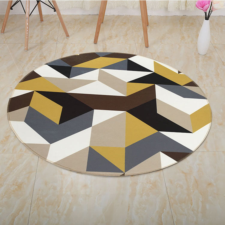 Tapis à motifs tribaux éclectiques Tapis à motifs tribaux Multi-couleurs Tapis à coloration Machine résistante à la machine sans glissement lavable Carpette pour le salon