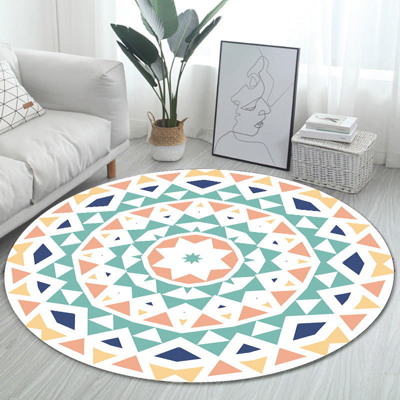 Alfombra bohemia única alfombra de área de mascotas de patrón múltiple de color sin costuras
