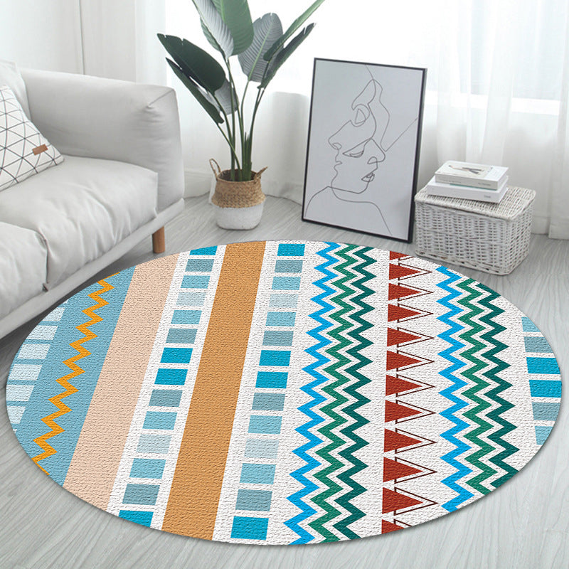 Alfombra bohemia única alfombra de área de mascotas de patrón múltiple de color sin costuras