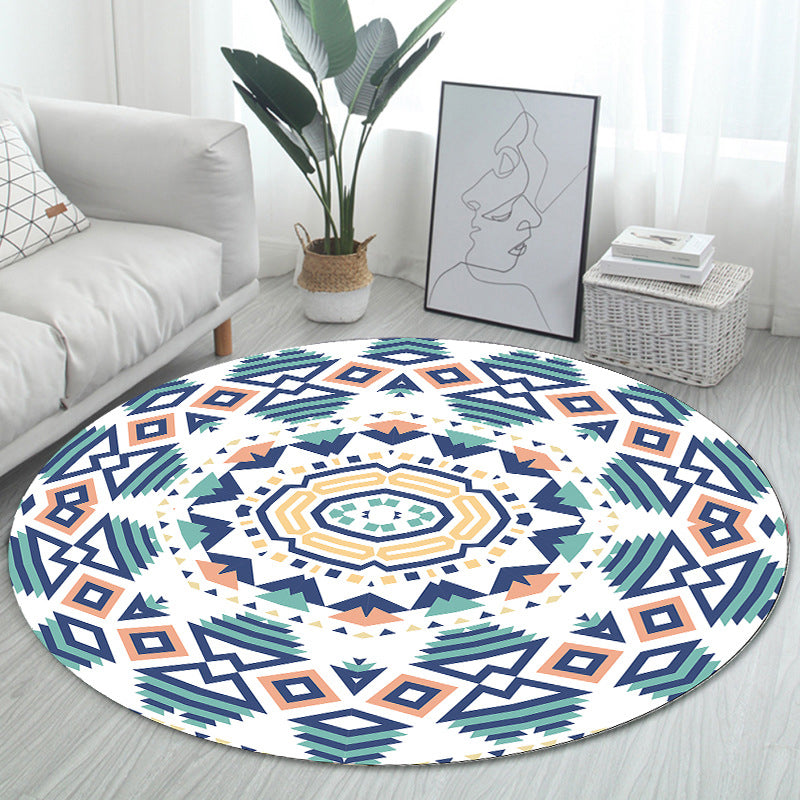 Alfombra bohemia única alfombra de área de mascotas de patrón múltiple de color sin costuras