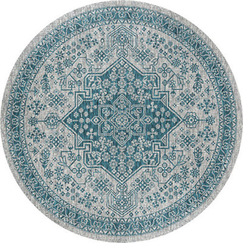 Multicolor Tribal Print Rug Polyester Bohemian Carpet Stain Resistant Machine Washable Non-Slip Rug for Bedroom