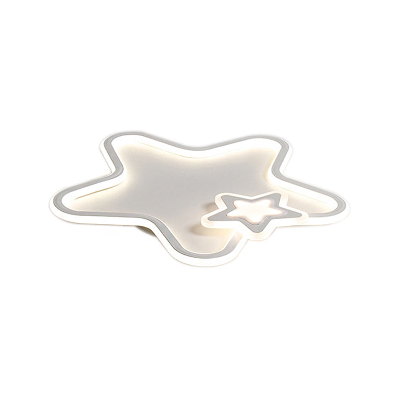 Apparecchio da incasso per bambini a forma di stella in alluminio e acrilico LED per cameretta dei bambini Illuminazione da soffitto nera/bianca, luce calda/bianca