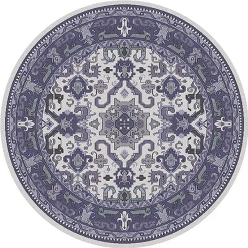 Multicolor Tribal Print Rug Polyester Bohemian Carpet Stain Resistant Machine Washable Non-Slip Rug for Bedroom