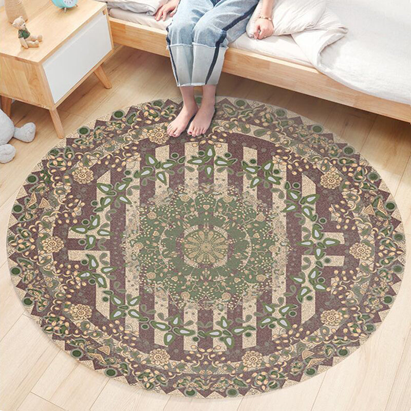 Tapis traditionnel nostalgique Tapis à floral multicolo