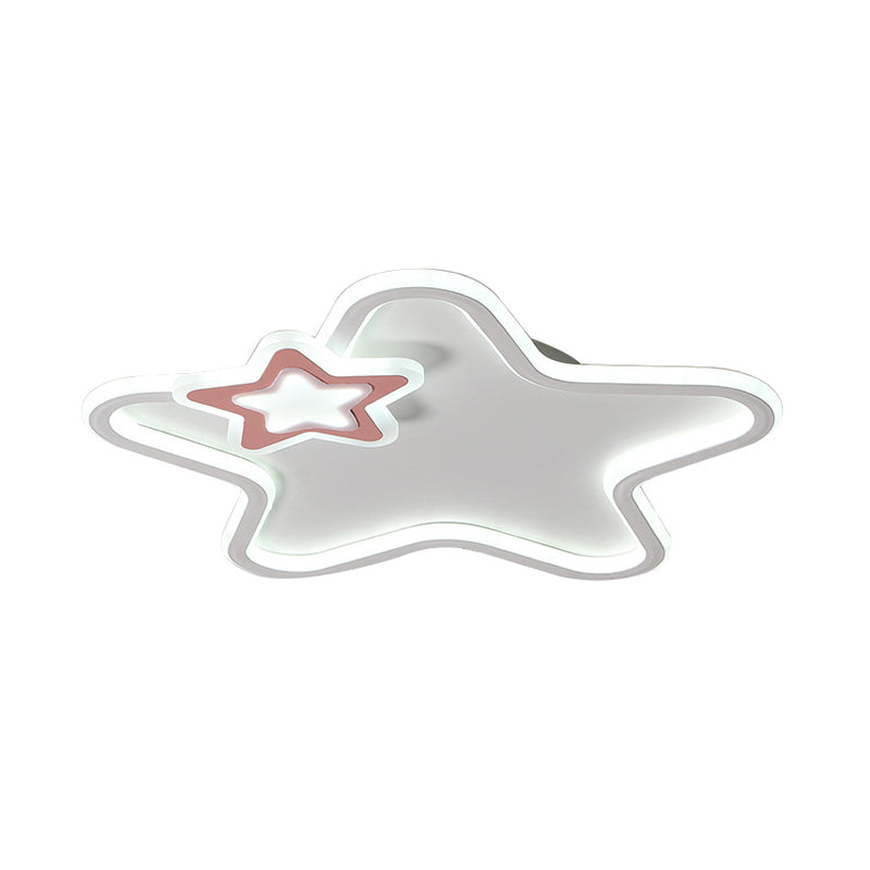 Apparecchio da incasso per bambini a forma di stella in alluminio e acrilico LED per cameretta dei bambini Illuminazione da soffitto nera/bianca, luce calda/bianca