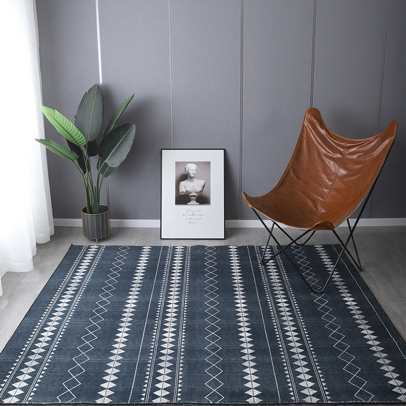 Bohemia Patterned Rug Multicolor Polypropylene Rug Non-Slip Backing Pet Friendly Washable Carpet for Sitting Room