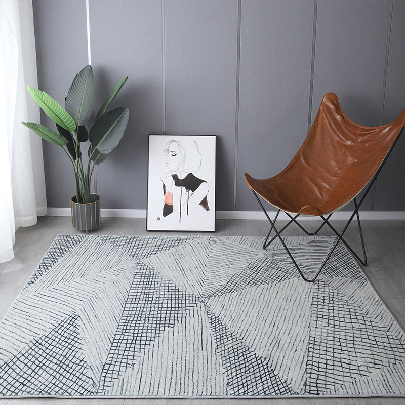 Bohemia Patterned Rug Multicolor Polypropylene Rug Non-Slip Backing Pet Friendly Washable Carpet for Sitting Room