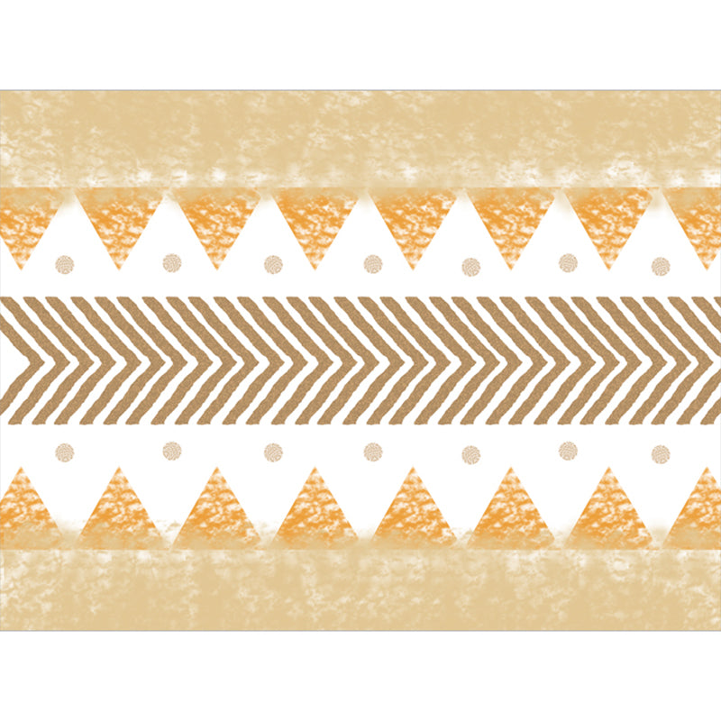 Tapis de salon bohème tapis géométrique multi-couleurs en polypropylène résistant non glissant le tapis de zone lavable