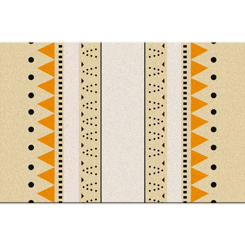 Tapis de salon bohème tapis géométrique multi-couleurs en polypropylène résistant non glissant le tapis de zone lavable