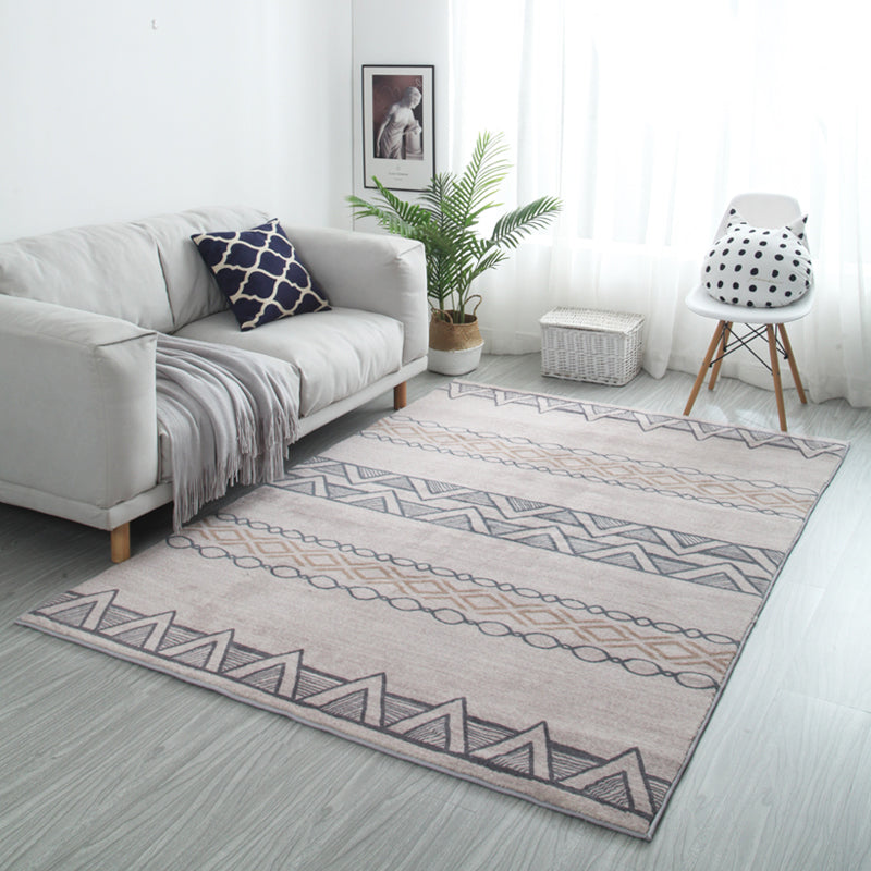 Multikolor Böhmen Teppich Polyester Symmetrischer Druck Teppich Färbung resistent maschinenwaschbar