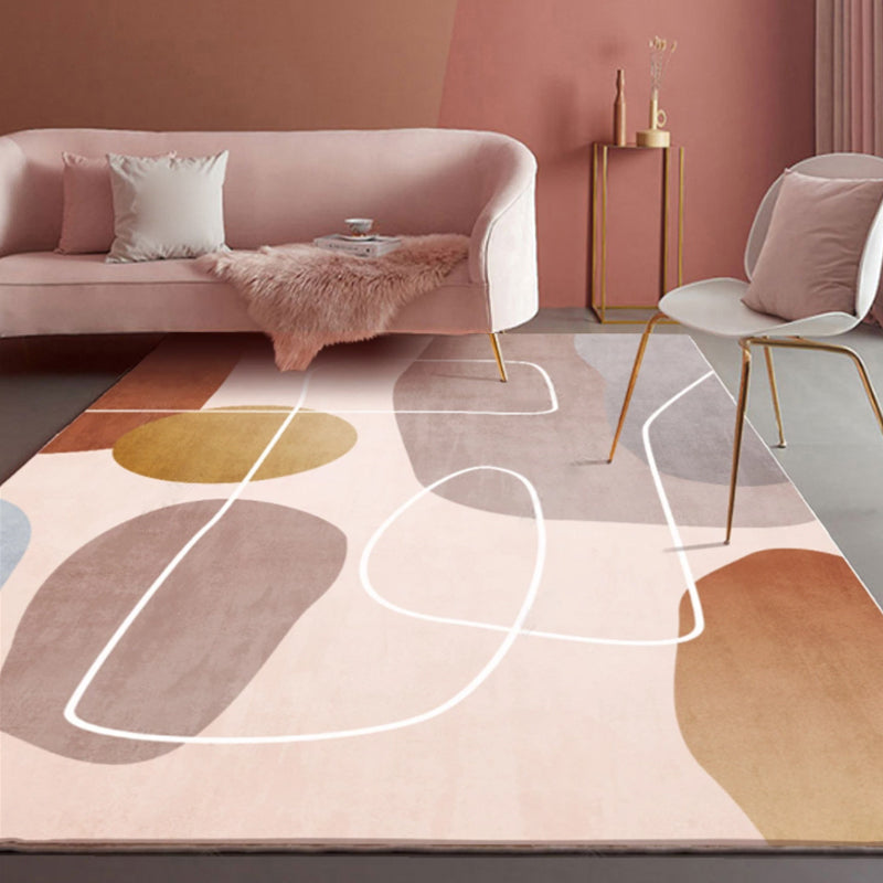 Bohemian Style Geometrisch gemusterter Teppich Multifarbene Polypropylen-Teppich Anti-Rutsch-Backing Haustierfreundlicher Waschmaschine für Zuhause