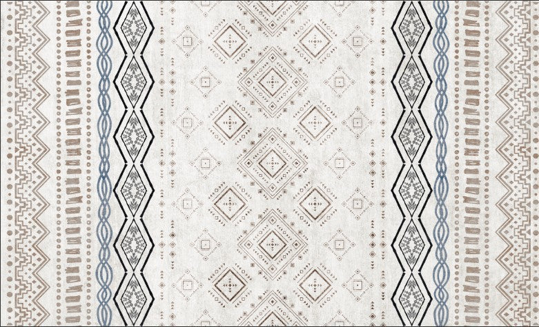 Tappeto marocchino fantasioso Multicolore Simmetrico GEOMETRY RESISTENTE RESISTENTE NON SLIP INCLIFABILE RAP