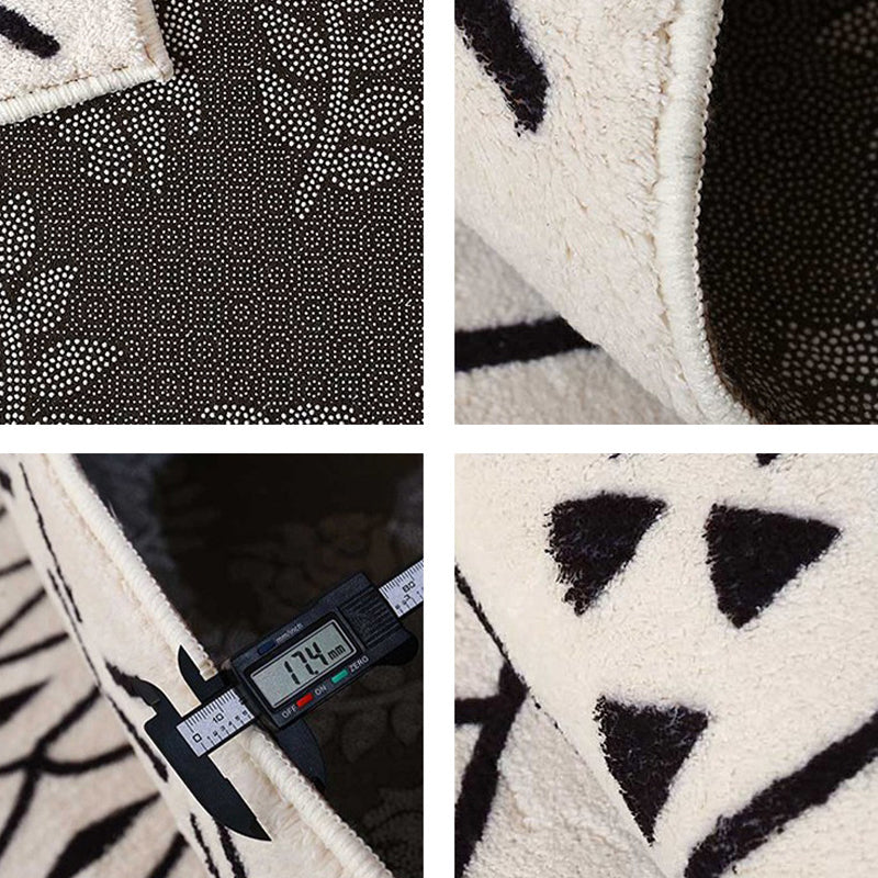 Eclectic Room Rug Multi-Color Rhombus Patterned Carpet Synthetics Stain Resistant Anti-Slip Backing Machine Washable Rug