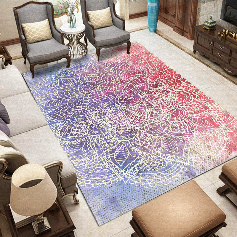 Tapis boho à chaux à chaux à chaux à chaux polyester le tapis lavable de machine non glissée pour animaux de compagnie pour animaux de compagnie pour décoration intérieure