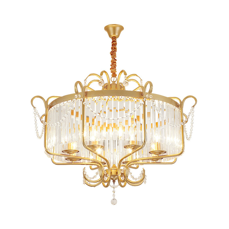 Lampadella Lantern Luce contemporanea sfaccettata PRISM CRIDULO CERCHIO 8 LUCI SORDAGGIO SUGGERIMENTO BLACO/Oro