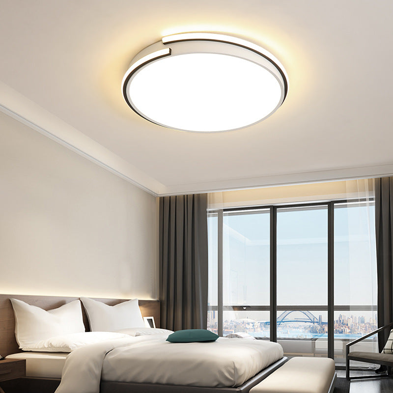 Round Bedroom Flushmount Light Acrylic 16"/19.5" Dia LED Minimalist Ceiling Flush Mount in Warm/White Light