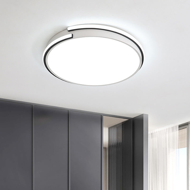 Round Bedroom Flushmount Light Acrylic 16"/19.5" Dia LED Minimalist Ceiling Flush Mount in Warm/White Light
