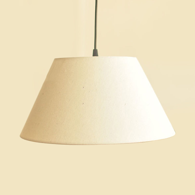 Lampada a ciondolo cono classico 1 Lampada appesa tessuto leggero in bianco/caffè/rosso rosa per soggiorno