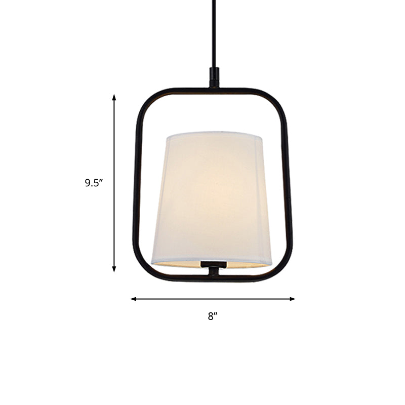 Black/White 1 Light Cittle Lighting Classic Fabric Sky Lantern Hanging Lampada per camera da letto