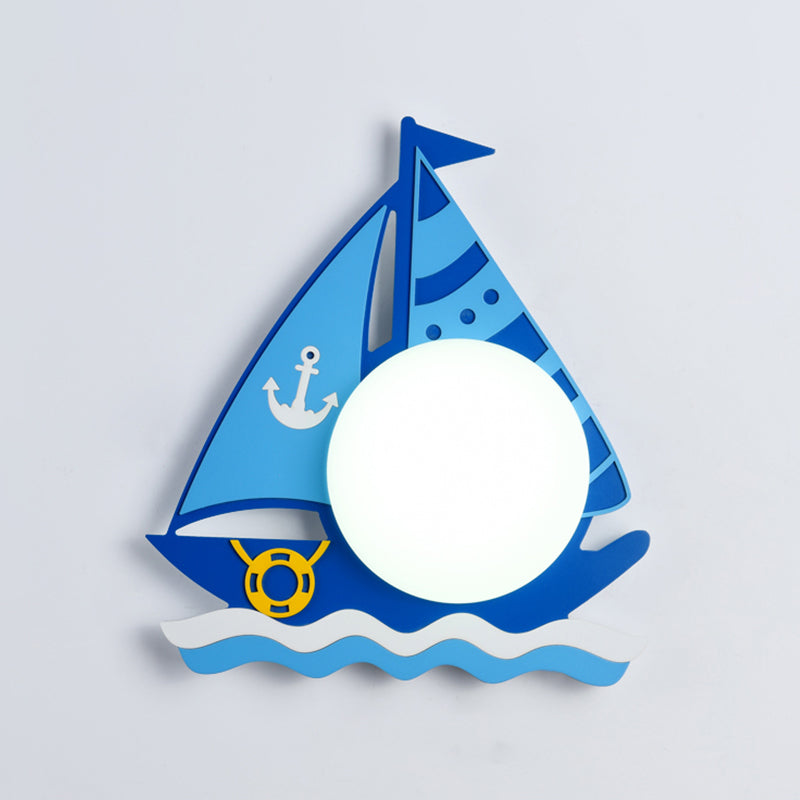 Lampada da parete a parete a LED a LED in plastica Lampada blu a parete per l'asilo