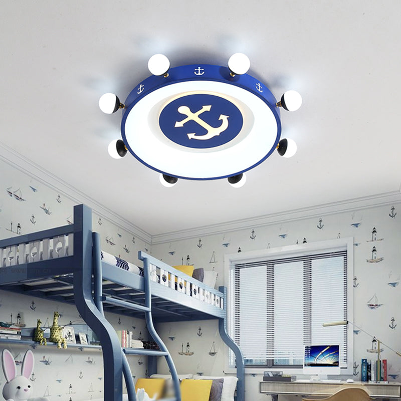 Éclairage de plafond encastré moderne en acrylique à montage encastré à LED pour chambre d'enfant en forme de cercle