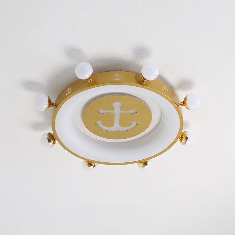 Éclairage de plafond encastré moderne en acrylique à montage encastré à LED pour chambre d'enfant en forme de cercle