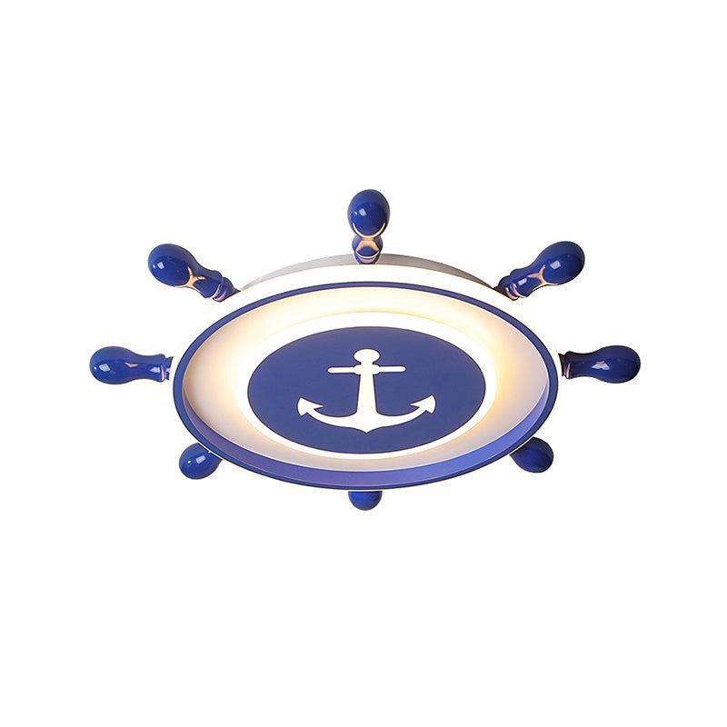 Plafonnier encastré en métal minimaliste encastré LED bleu pour chambre d'enfants