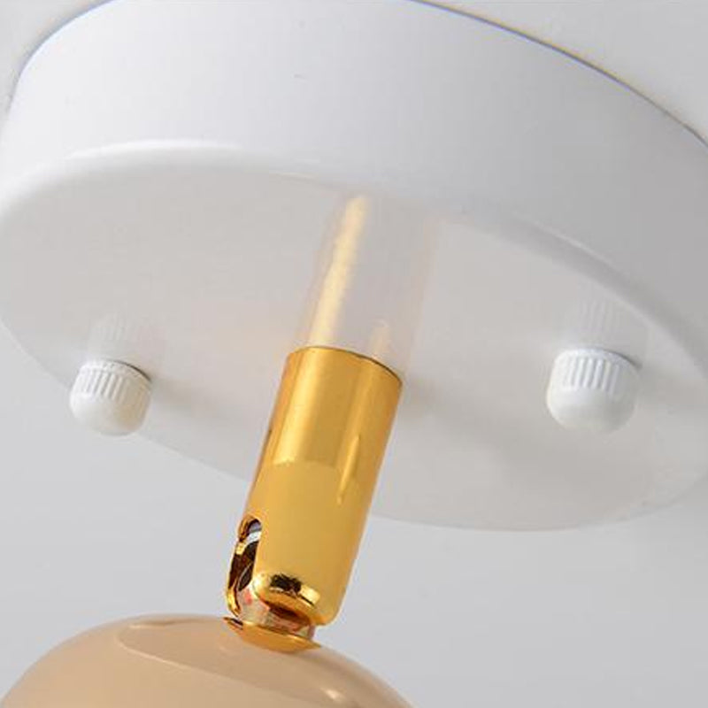 Tapered Entryway Semi Flush Metallic Single Minimalist Flush Ceiling Light Fixture