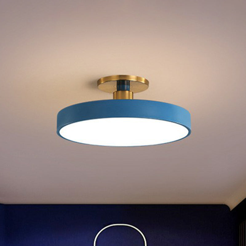 Luz de techo semi empotrada LED redonda de acrílico de estilo nórdico para dormitorio