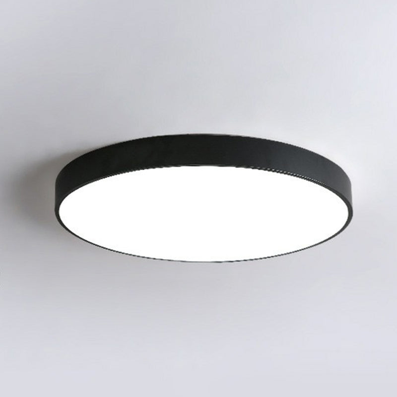 Extra-Thin Round LED Flush Mount Lighting Nordic Style Metallic Bedroom Flush Mount Ceiling Light