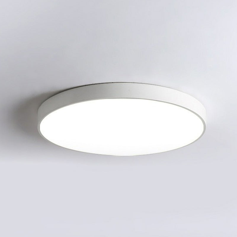 Extra-Thin Round LED Flush Mount Lighting Nordic Style Metallic Bedroom Flush Mount Ceiling Light