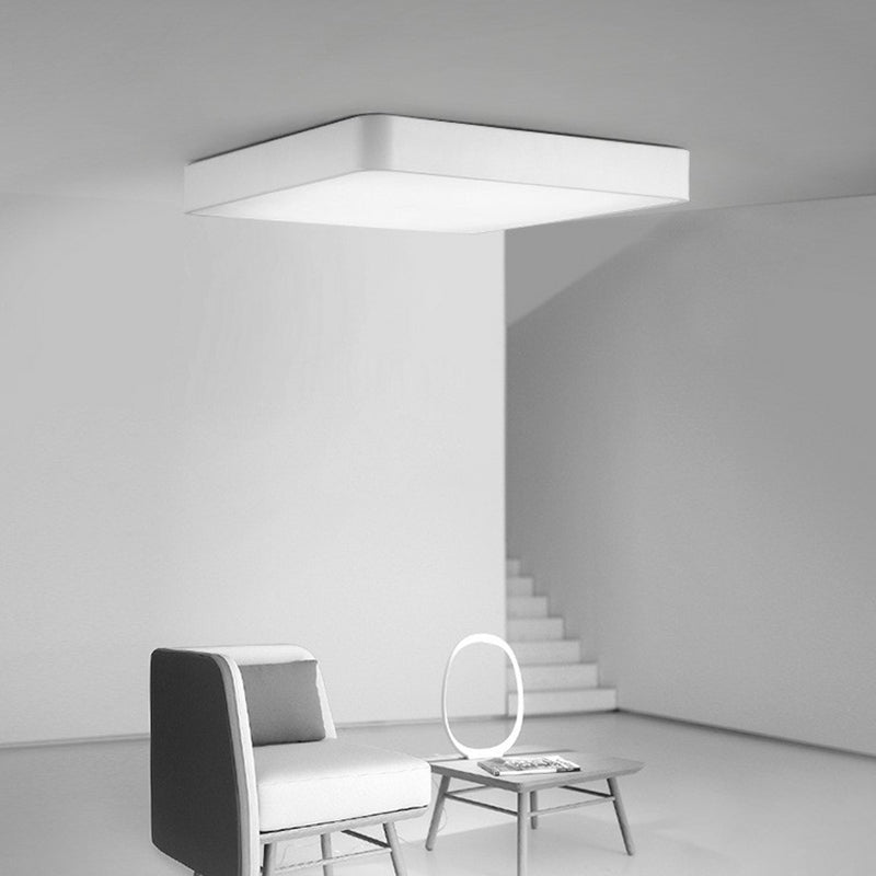 Lámpara de techo empotrada rectangular de acrílico Macaron LED para sala de estar
