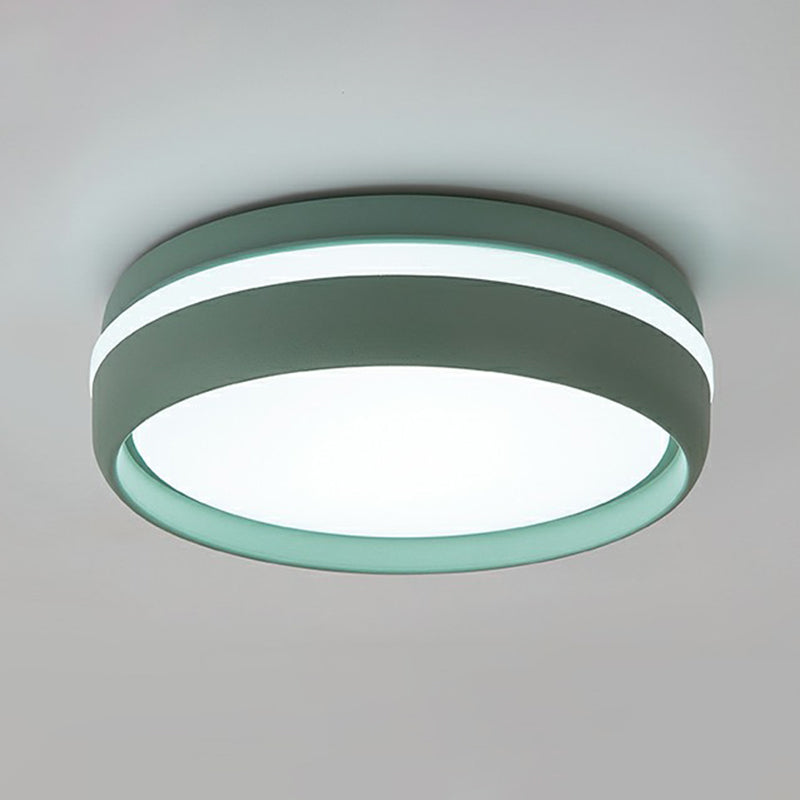 Iluminación de techo empotrada LED redonda minimalista metálica para jardín de infantes