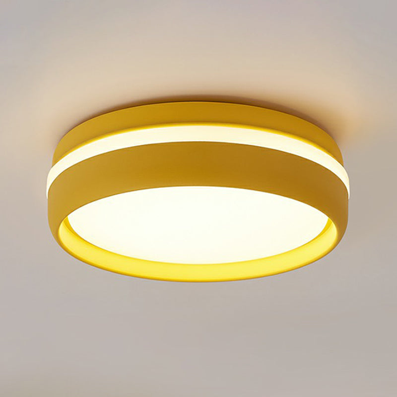 Iluminación de techo empotrada LED redonda minimalista metálica para jardín de infantes