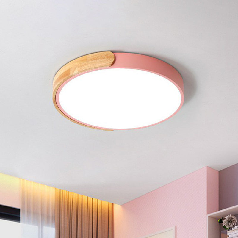 Plafonnier circulaire en acrylique à LED, luminaire d'éclairage encastré pour chambre d'enfant