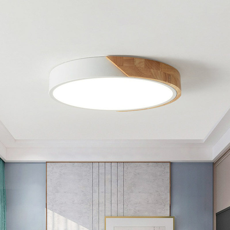 Luz de techo empotrada LED de estilo nórdico metálico con iluminación de montaje empotrado LED para dormitorio de forma redonda
