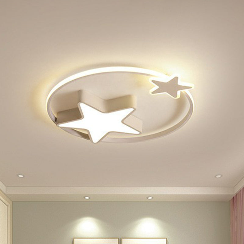 Nordic ster- en ringvormige inbouwverlichting metalen kinderkamer LED-inbouwarmatuur