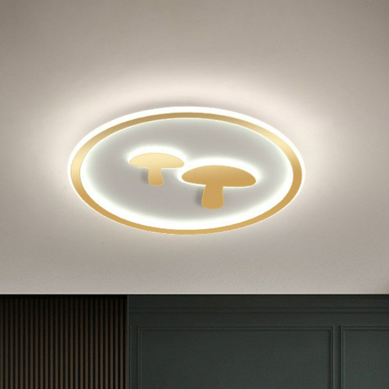 Acrylique Mushroom and Circle Shaped Flush Ceiling Light Cartoon DEL Flush Mount Lighting Fixture for Kids Bedroom