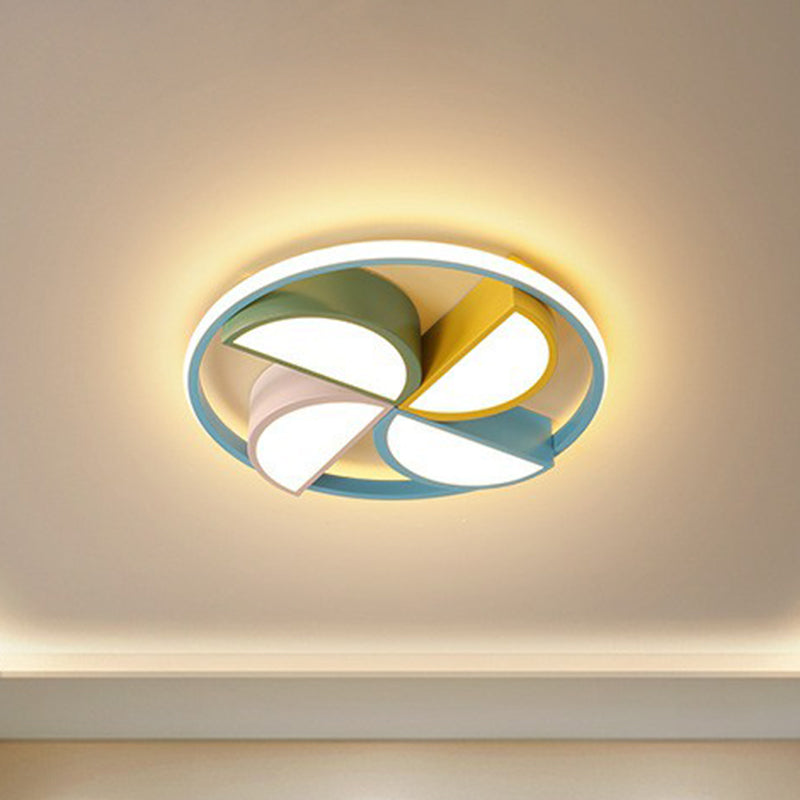 Macaron pinwheel encastré lampe acrylique chambre à coucher LED encastré plafonnier, bleu