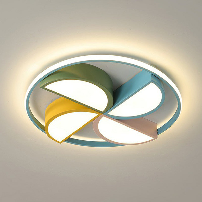 Macaron pinwheel encastré lampe acrylique chambre à coucher LED encastré plafonnier, bleu