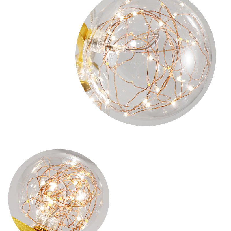 Lucile a soffitto del soggiorno Globe Living Luce a LEDELIE LED CONTENTERIORE con anello di alone in oro