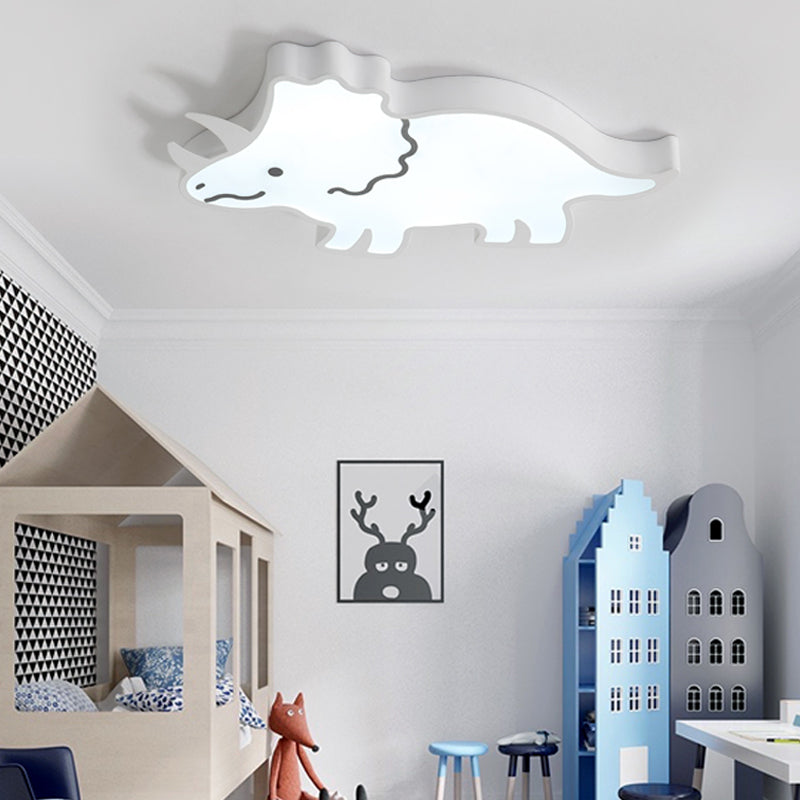 Geel/Wit Dinosaurus Design Inbouwverlichting Kinder LED Acryl Inbouw Hanglamp voor Kinderkamer, Warm/Wit Licht