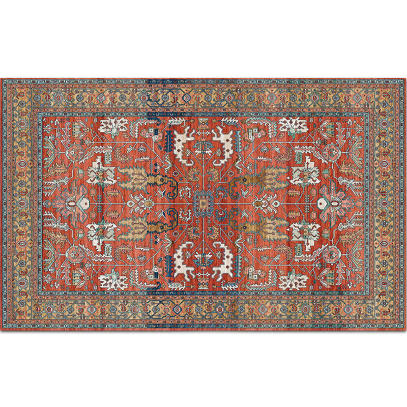 Vintage-Digitaldruck-geometrischer Teppich, mehrfarbiger Boho-Chic-Teppich, Synthetik, schmutzabweisend, rutschfest, haustierfreundlicher Teppich für Zuhause