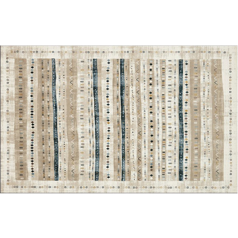 Vintage-Digitaldruck-geometrischer Teppich, mehrfarbiger Boho-Chic-Teppich, Synthetik, schmutzabweisend, rutschfest, haustierfreundlicher Teppich für Zuhause
