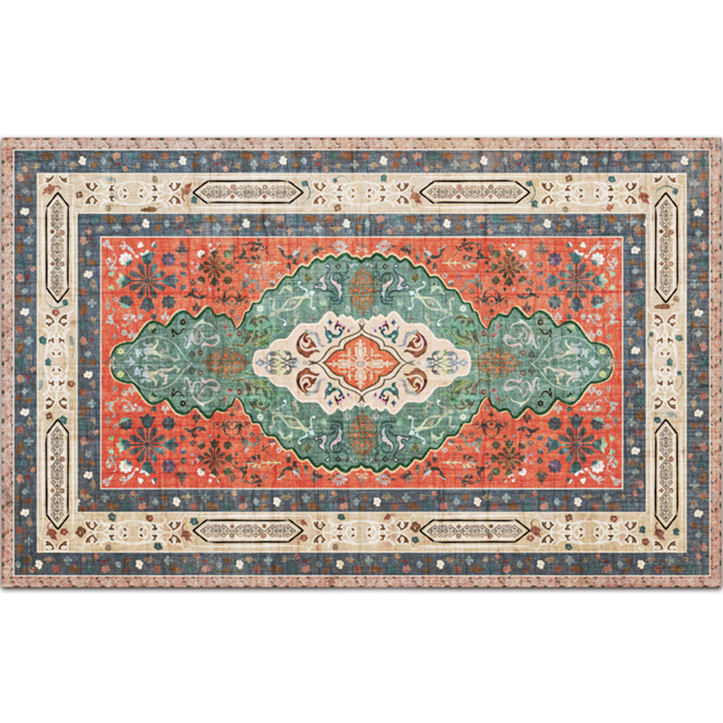 Vintage-Digitaldruck-geometrischer Teppich, mehrfarbiger Boho-Chic-Teppich, Synthetik, schmutzabweisend, rutschfest, haustierfreundlicher Teppich für Zuhause