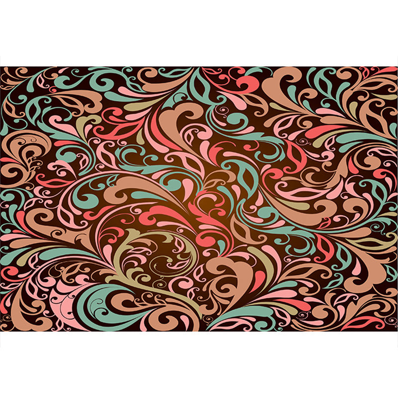 Exotischer böhmischer Teppich mehrfarbiger musterierter Teppich Anti-Rutsch-Rückschlagmaschine Waschbarer Fleckresistent Teppich für Wohnzimmer