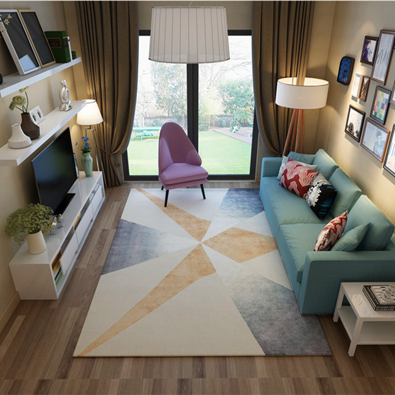 Klassiker Multicolor Boho Teppich Polyester Geometrisches Muster Teppich Anti-Rutschmaschine Waschbarer Färbung widerstandsfähiger Teppich für Wohnkultur