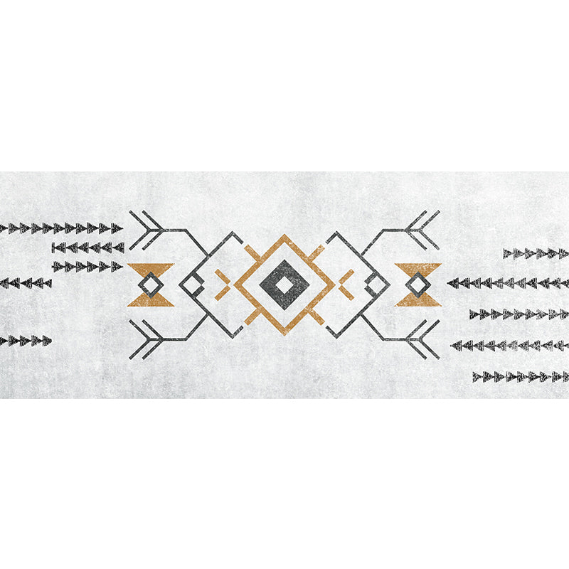 Bohemian Bedroom Runner Rapier Géométrie multi-couleurs Tapis en polypropylène Polypropylène non glissant Backing Pet Friendly Resist Area Risc