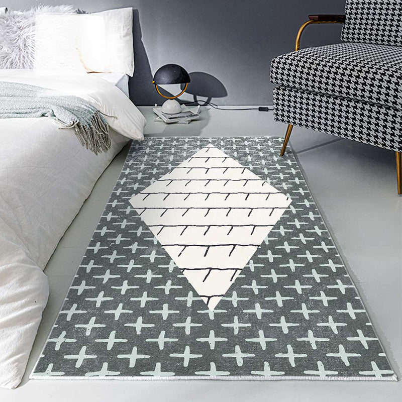 Bohemian Bedroom Runner Rapier Géométrie multi-couleurs Tapis en polypropylène Polypropylène non glissant Backing Pet Friendly Resist Area Risc