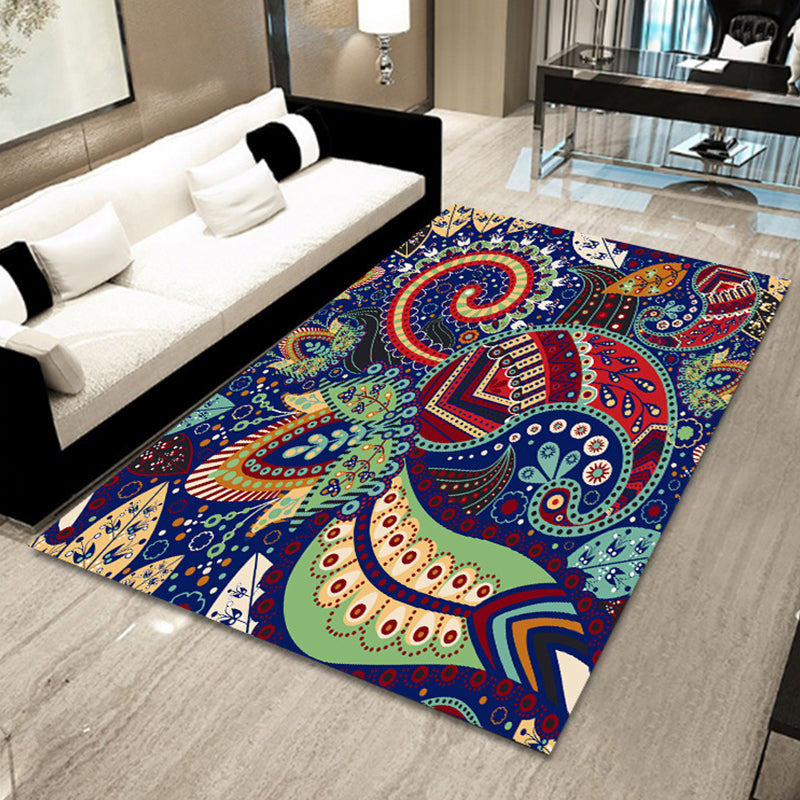 Böhmischer Teppich mit Mosaik-Fliesen-Druck, mehrfarbiger Polypropylen-Teppich, schmutzabweisend, waschbar, rutschfeste Rückseite, Teppich für Heimdekoration